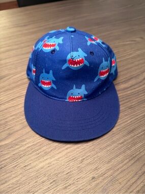 🌟 3/$20 Bundle - Blue Shark Print Baseball Cap- 1-3years